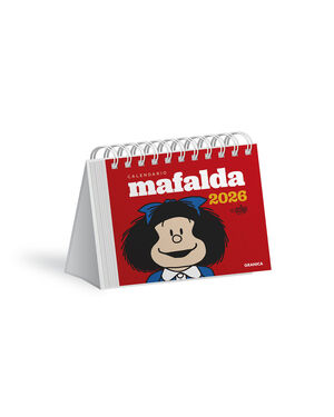 CALENDARIO 2026 MAFALDA. ESCRITORIO ROJO